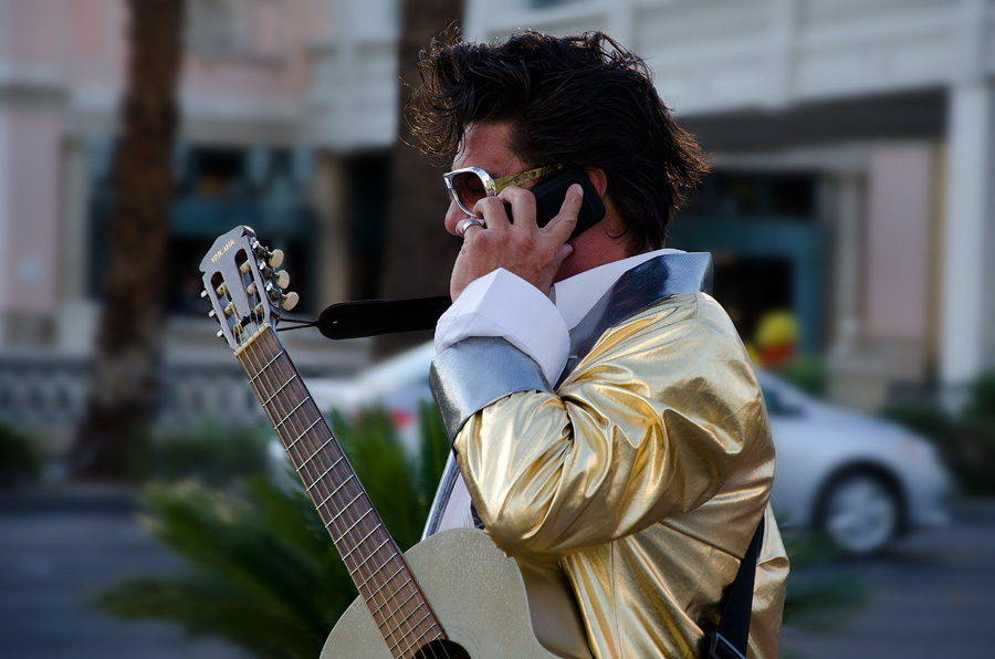 Elvis has a cell phone