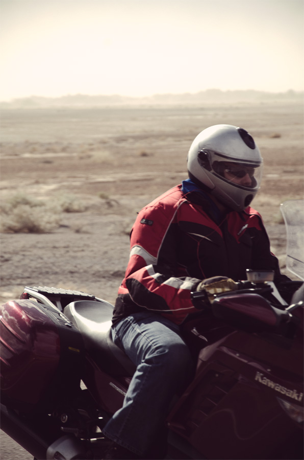 Death Valley Motorcyclist